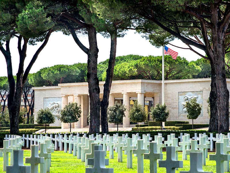 sicily-rome american cemetery italy
