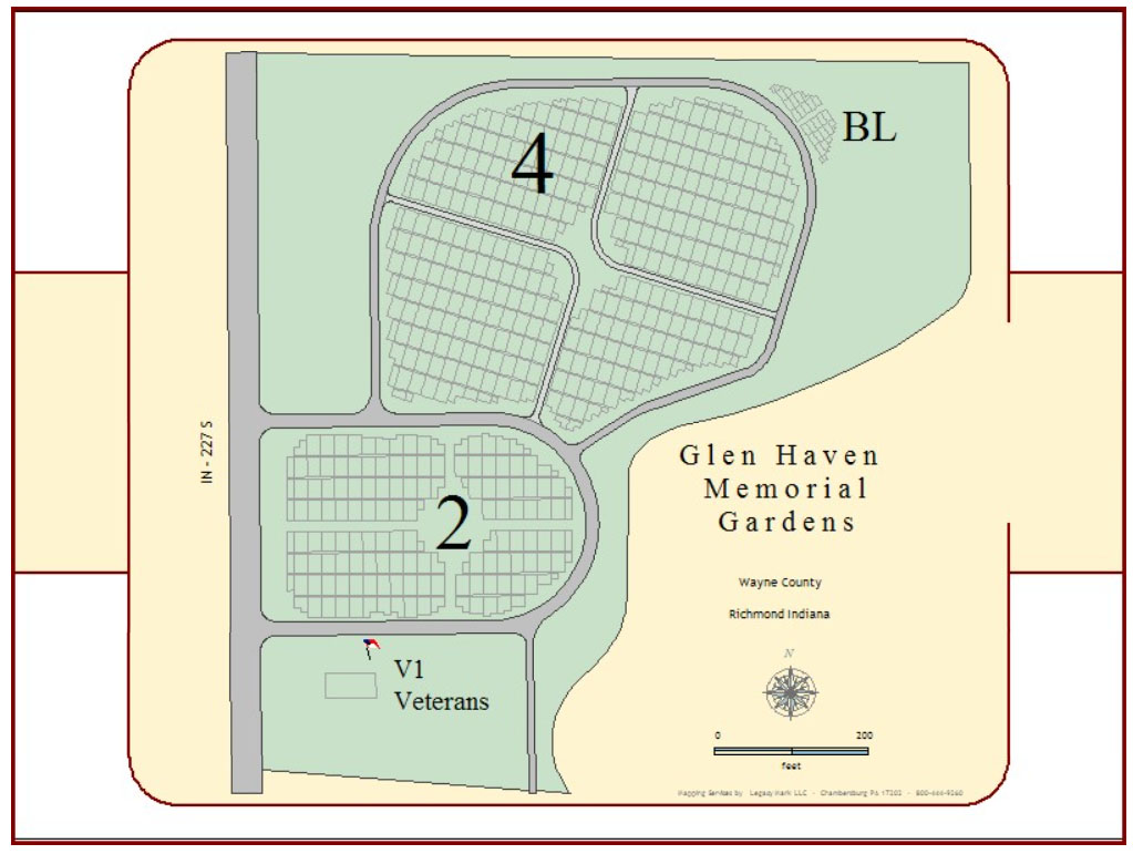 Glen Haven Memorial Gardens Richmond Indiana Burial Records