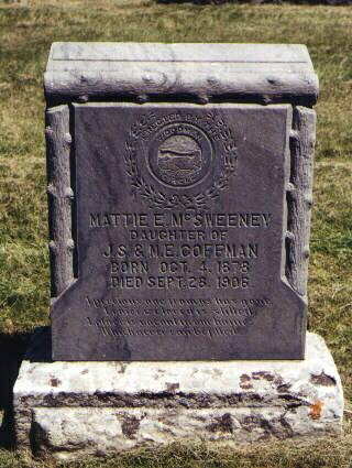 mcsweeney tombstone, lakeview cemetery, cheyenne, wy