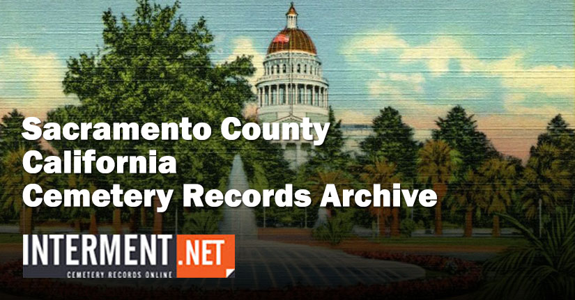 sacramento county california cemetery records