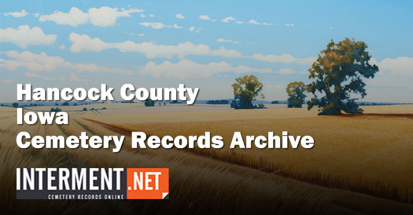 hancock county iowa cemetery records