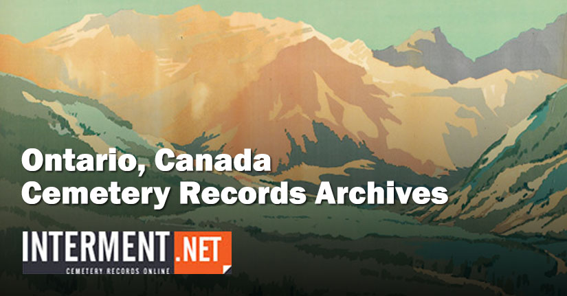 ontario canada cemetery records