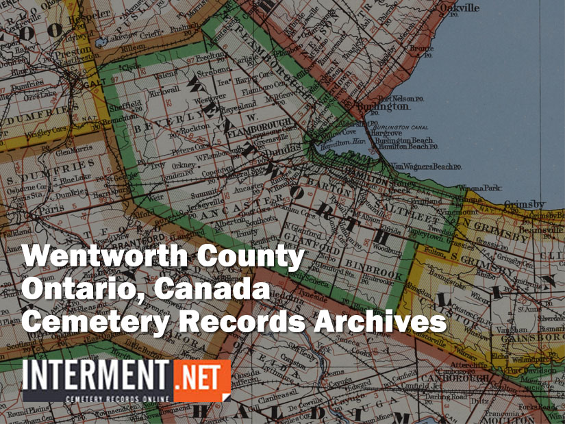 wentworth county ontario cemetery records