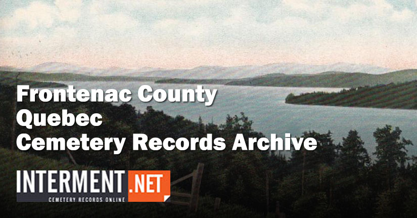 frontenac county quebec cemetery records