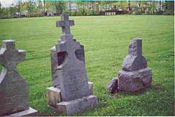 Lakeside cemetery tombstones