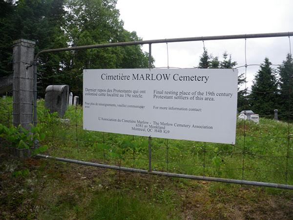 marlow cemetery, saint theophile, quebec