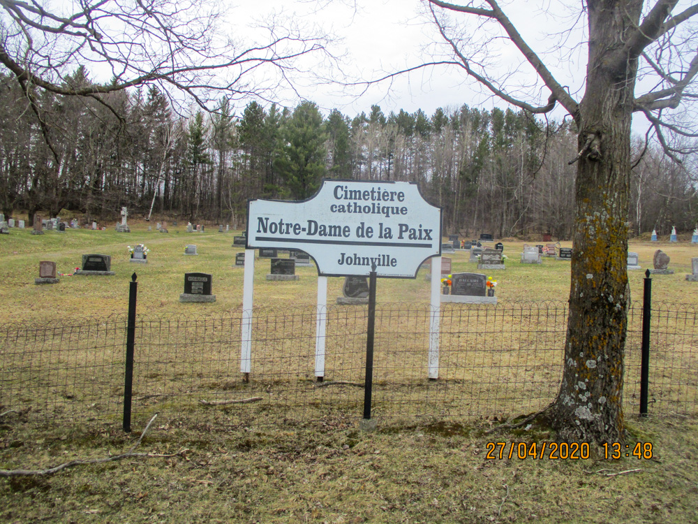 notre dame de la paix cemetery johnville quebec