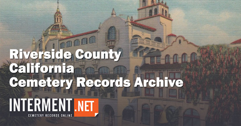 riverside county california cemetery records