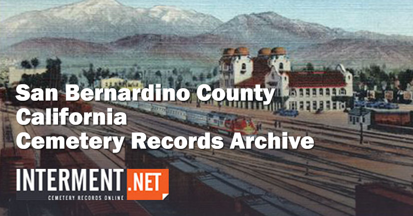 san bernardino county california cemetery records